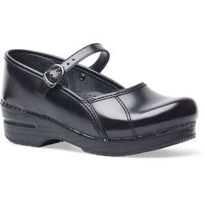 Dansko Marcelle Black Cabrio Patent Mary Jane Clogs Women’s Size 39 US 8.5-9